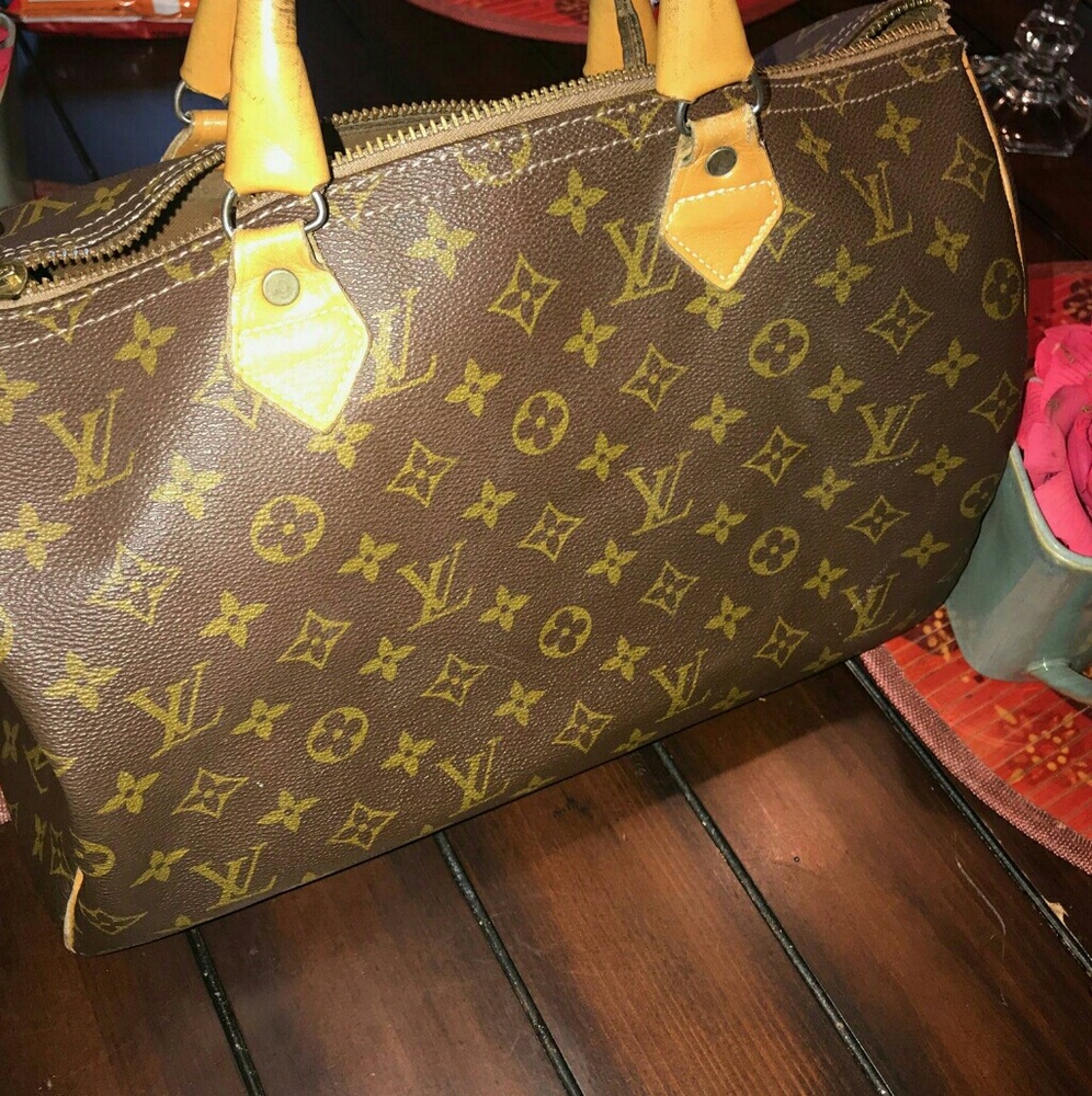 AUTH Louis Vuitton French Company 70's Speedy/RARE